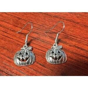 Pumpkin Earrings Dangle Zinc Alloy Halloween Thanksgiving NEW